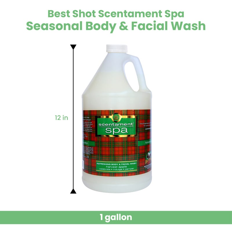 Best Shot Scentament Spa Seasonal Facial & Body Wash, Harvest Apple, 1 Gallon - Image 2